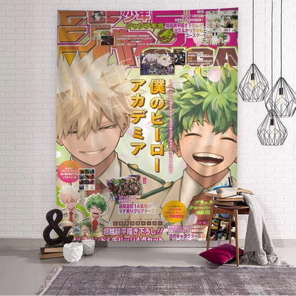 My Hero Academia Anime Tapestry Wall Hanging – Cute Decorative Room Decor for Bedroom, Living Room & Home Interior Styling