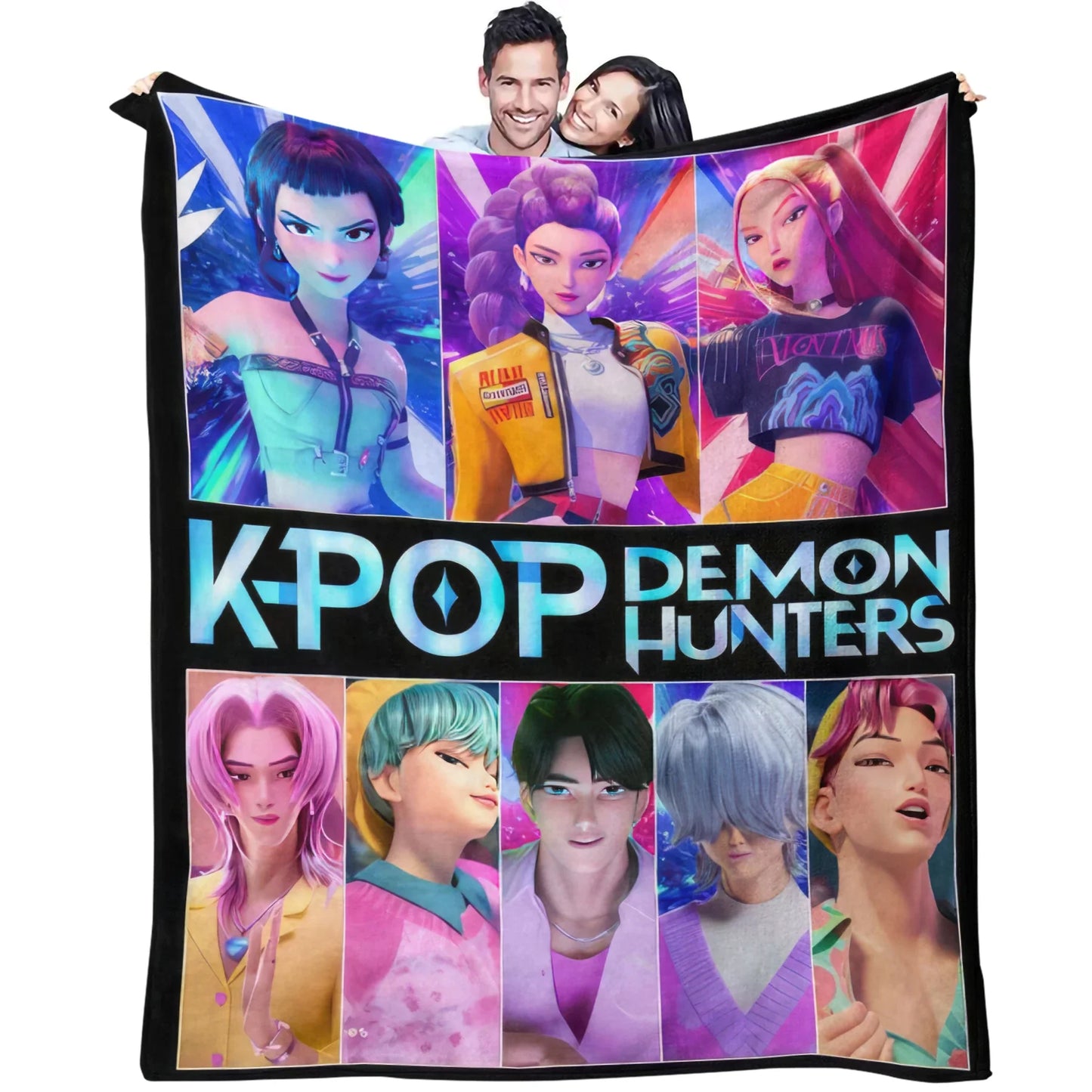 K-Pop Demon Hunters Flannel Blanket – 31 Styles Anime Throw for Home, Travel & Camping Fan Gift