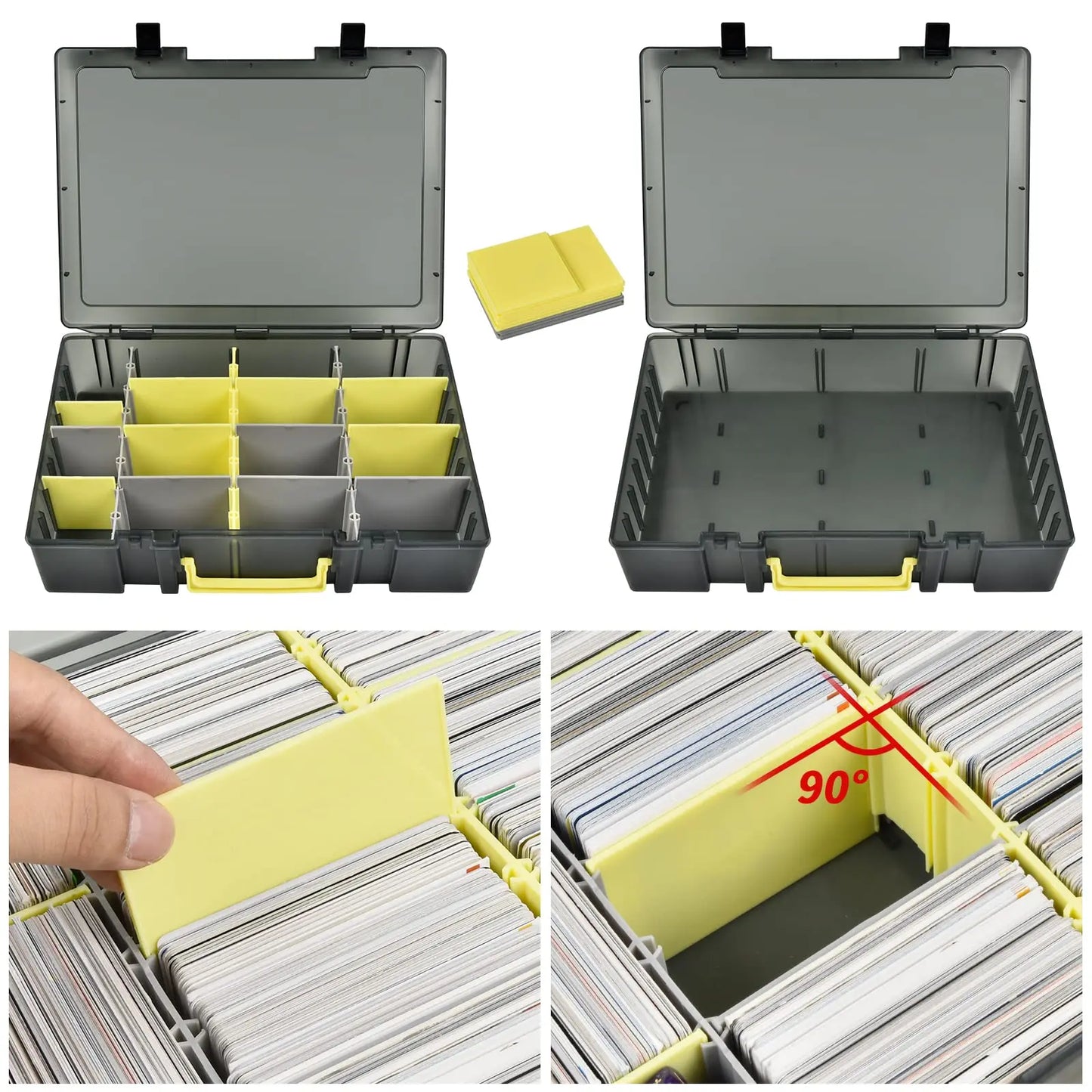 2300+ Trading Card Storage Box – Playing Card Case Organizer for PM TCG, Yu-Gi-Oh, CAH & Phase 10