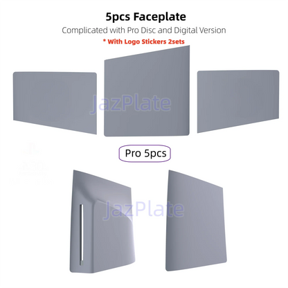 5-in-1 30th Anniversary Gray Faceplates for PS5 Pro – Disc & Digital Edition PlayStation 5 Cover Accessories