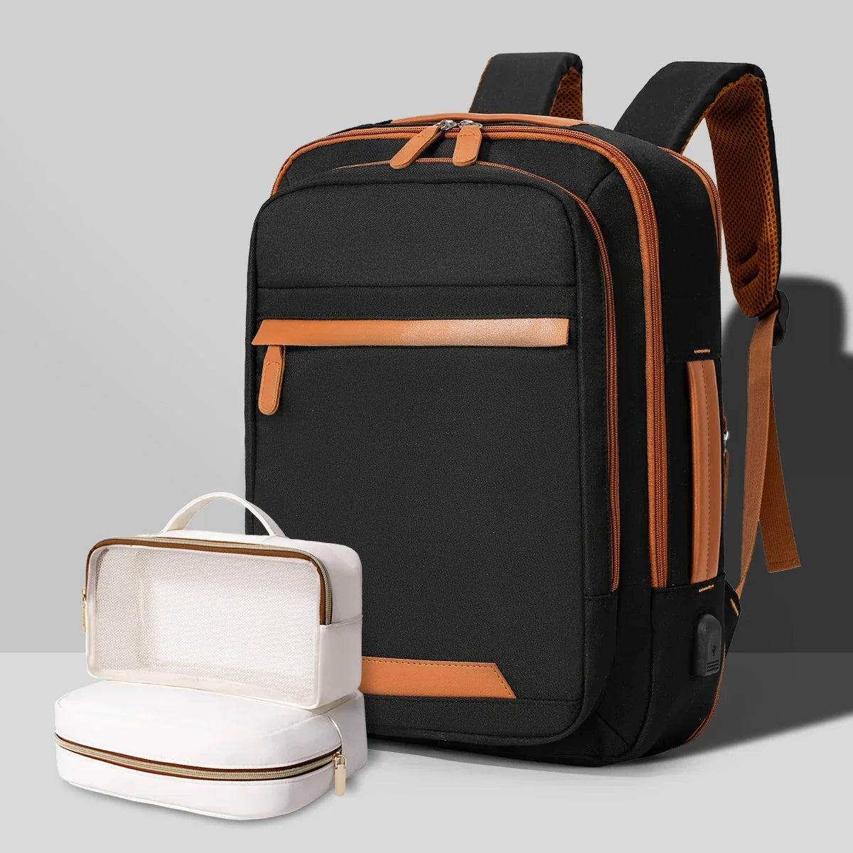 USB Rechargeable Laptop Backpack - Waterproof Large Capacity Unisex School & Travel Bag