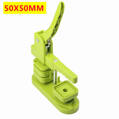 50x50mm Square Badge Press Machine - Rotating Manual for Refrigerator Magnets, Business Gifts, Home & Office Use