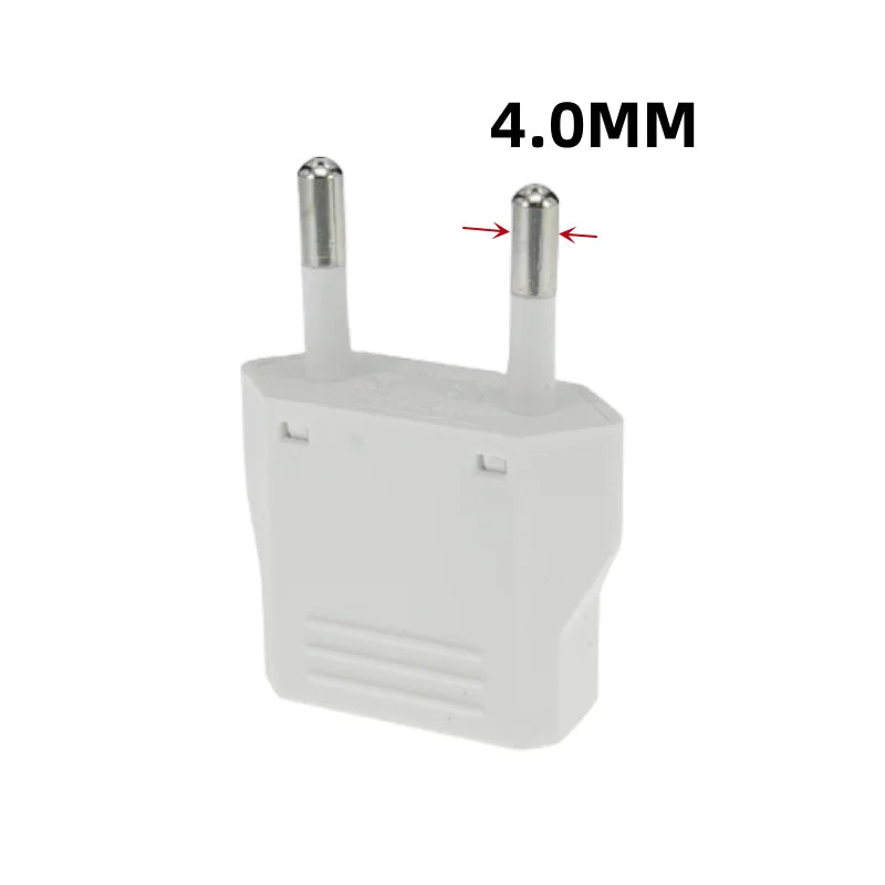 Mini Power Plug Adapter - Converts CN, UK, EU to US, AU - Suitable for America, Russia, Australia, Korea Travel - 4.0mm/4.8mm, 6A 125V