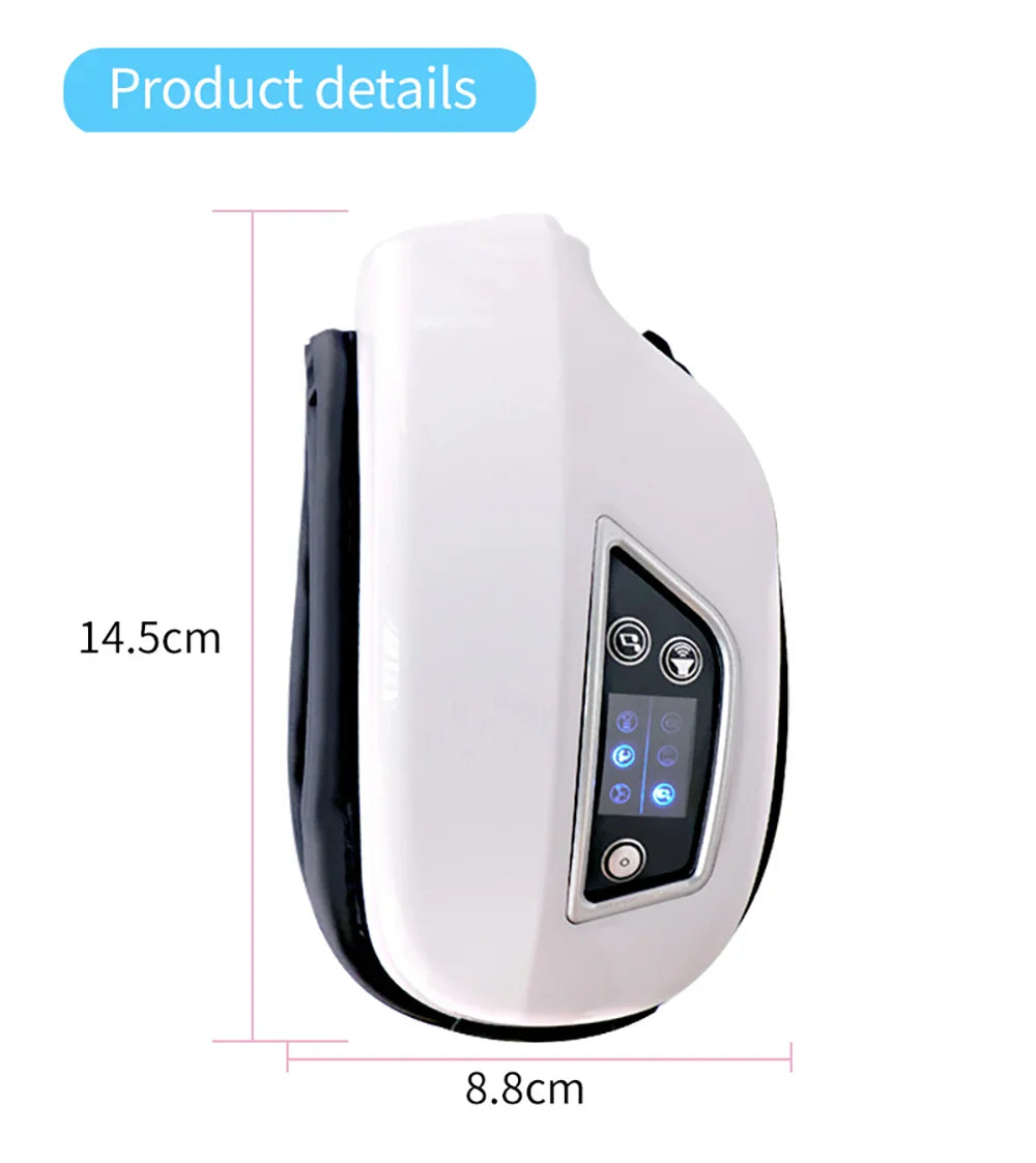 6D Smart Eye Massager — Vibration & Hot Airbag Compress, Bluetooth Music Eye Massage Glasses for Relaxation & Fatigue Relief