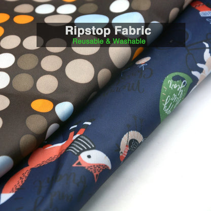 Large Foldable Shopping Bag - Reusable, Tear-Proof Nylon Grocery Bag Suitable for Recycling and Gifts