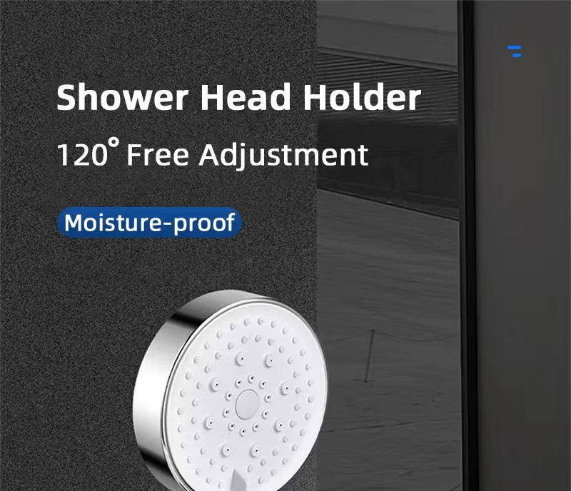 Universal Adjustable Shower Head Holder – Replacement Hand Shower Bracket for Slide Bar Bathroom Accessories