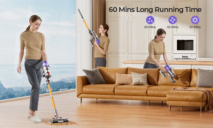 Laresar V7 500W Cordless Handheld Vacuum Cleaner – 50000Pa Suction Power, 60 Min Runtime, Smart Home Dust Cup Cleaner