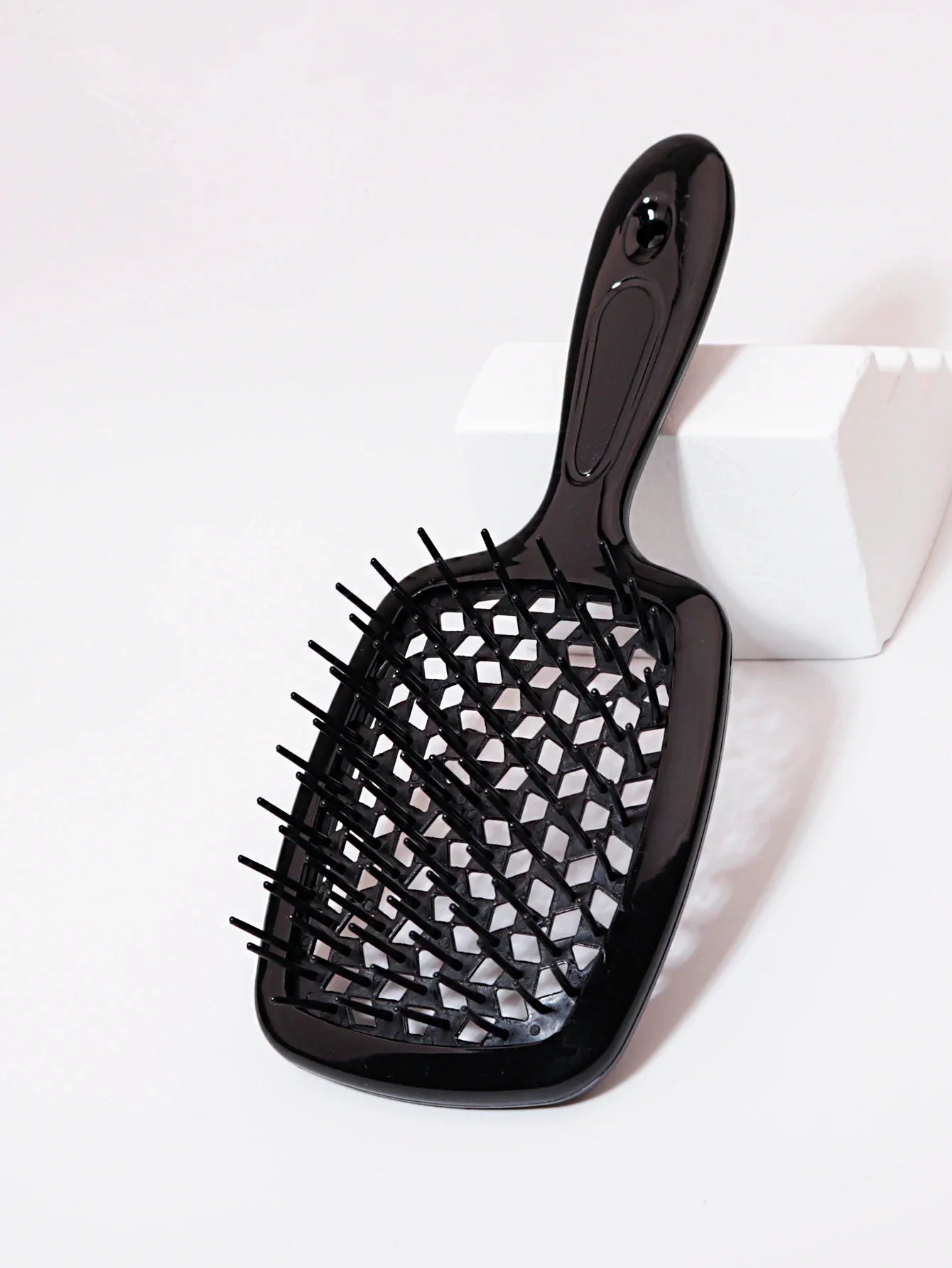 Tangled Hair Combing Massage Brush — Hollow Curly Hair Salon Brush for Real Hair & Wigs