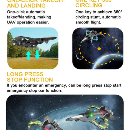 2.4G Remote Control Fighter Foam Glider – LED Stunt UAV Helicopter Aircraft Model