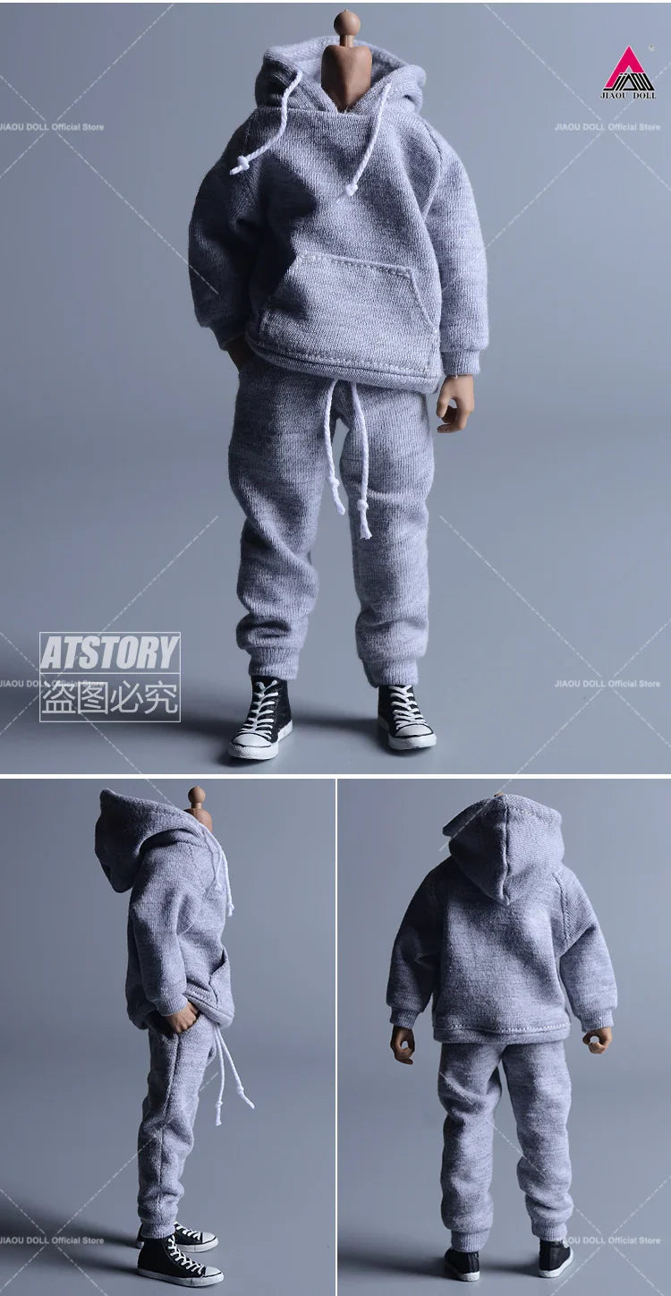 ATSTORY 1/12 Scale Hoodie & Pants Set — Male Clothes for 6" Soldier TBL SHF Action Figures & Dolls
