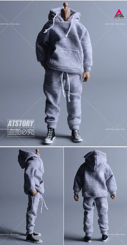 ATSTORY 1/12 Scale Hoodie & Pants Set — Male Clothes for 6" Soldier TBL SHF Action Figures & Dolls