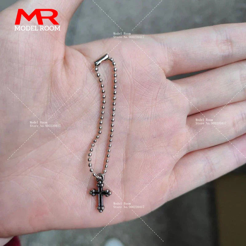 1/6 Scale Cross & Dog Tag Necklace – Soldier Clothes Accessory for 12-Inch Action Figures