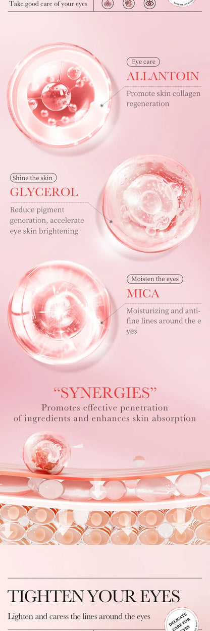60PCS BIOAQUA Rose Hyaluronic Acid Eye Masks – Anti-Dark Circles, Eye Bags, Moisturizing & Firming Skincare Patches