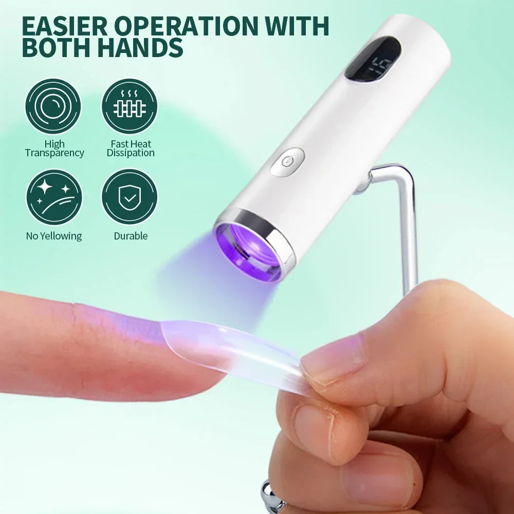 Nailpop UV Light – Handheld Mini Nail Cure Lamp, Portable Rechargeable Nail Dryer for Fast Gel Polish & Glue Curing