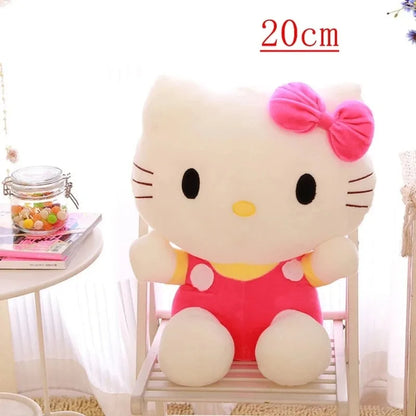 Hello Kitty Plush Toy — 20cm Sanrio Soft Stuffed KT Cat Doll, Cute Movie Character, Birthday Gift for Kids