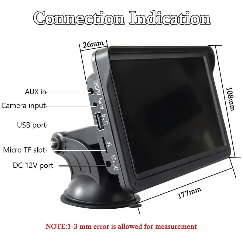 Hippcron 7-Inch Portable Car Radio Multimedia Player – Wireless CarPlay & Android Auto Universal Touchscreen