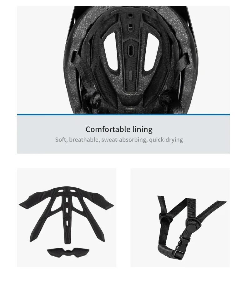BATFOX Ultralight Bike Helmet – Molded Mountain & Road Helmet for Men, DH AM Cycling Equipment, Casco Ciclismo Bicicleta