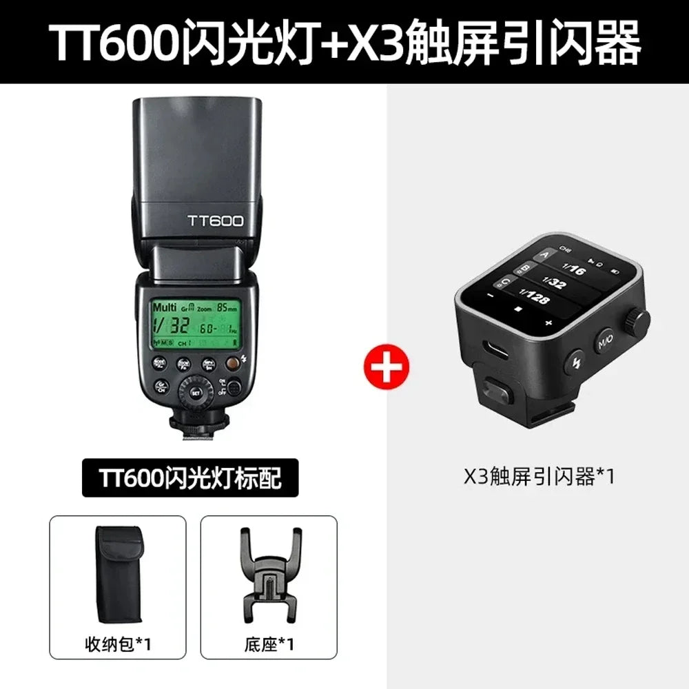 Godox TT600 2.4G Wireless Camera Flash – GN60 Speedlite Master/Slave for Canon, Nikon, Sony, Pentax, Olympus, Fuji, Lumix