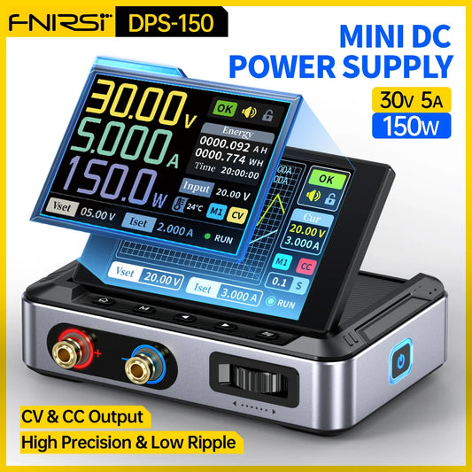 FNIRSI DPS-150 Mini Laboratory DC Power Supply — Adjustable 30V 5A Digital Display CNC Regulator
