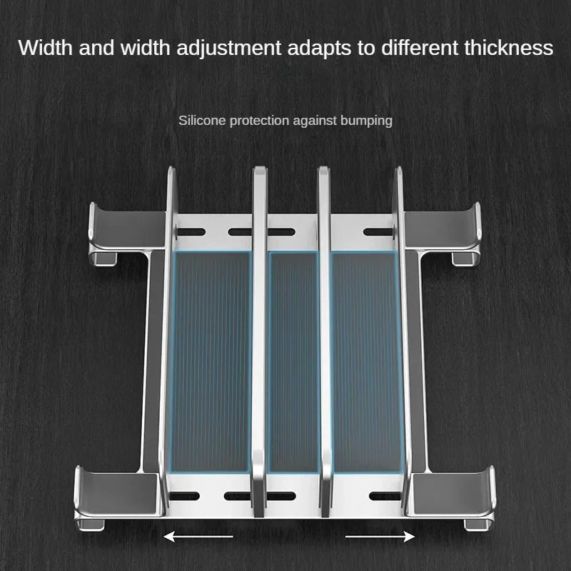 New Adjustable Vertical Laptop Stand – 3-in-1 Desktop Notebook Holder for MacBook Air & Pro