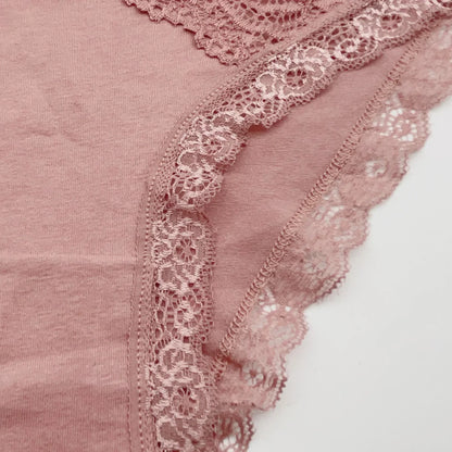 5-Pack Women’s Low Rise Lace Panties — Sexy Cotton Lingerie Briefs