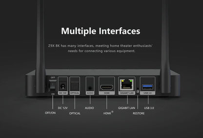 Zidoo Z9X 8K HDR Media Player - Android 11, Amlogic S928X-K, 6GB+64GB, VPU & VS10 Engine