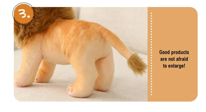 Simulation Tiger & Lion Plush Toy – Kawaii Stuffed Animal Doll, Pillow & Home Decor Gift for Kids