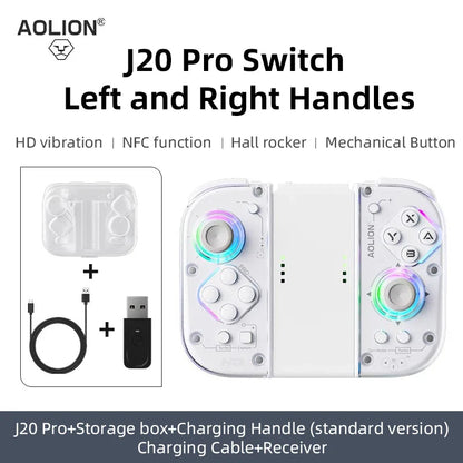 Aolion J20 Knight Wireless Gamepad — Motion-Sensing Custom Joystick for NS Joycon, Left & Right Switch Game Accessories