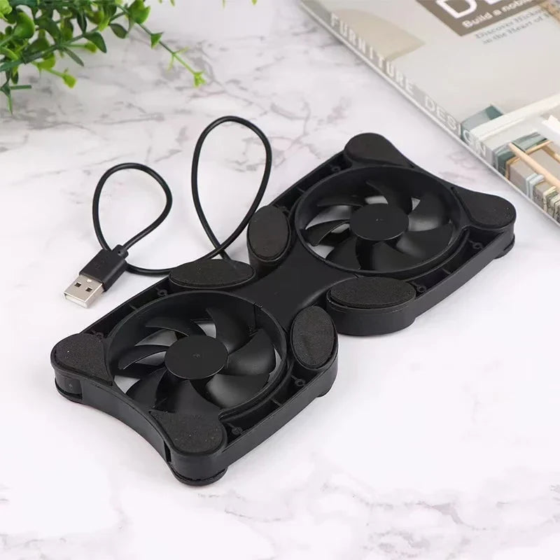 USB Mini Laptop Cooling Fan Stand - Foldable Notebook Cooler Pad, Radiator by Cooler Master, Computer Accessories