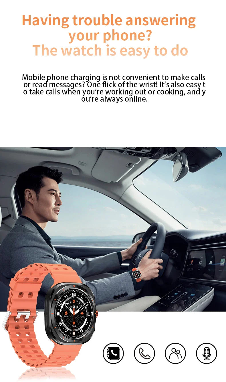 G.L Wear 2025 Men’s Smartwatch – Heart Rate, Fitness Tracking, Bluetooth Calling & Pedometer