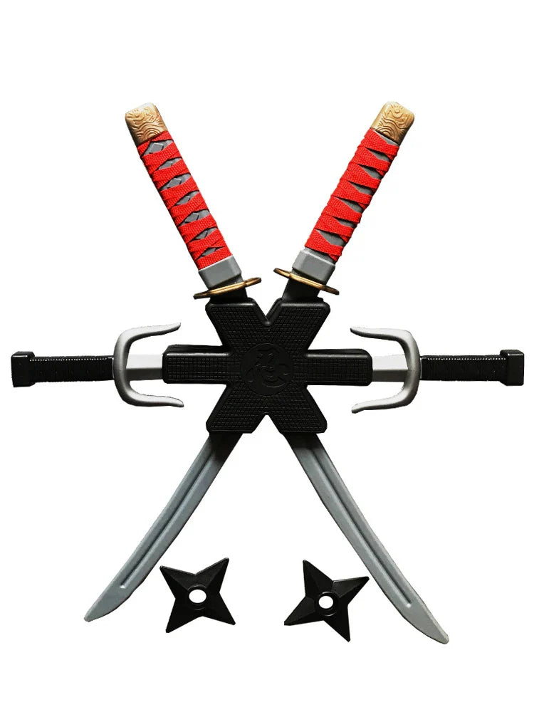1:1 Ninja Set Halloween Japanese Samurai Cosplay Toy Knife Dagger Dart Model Gift for Kids