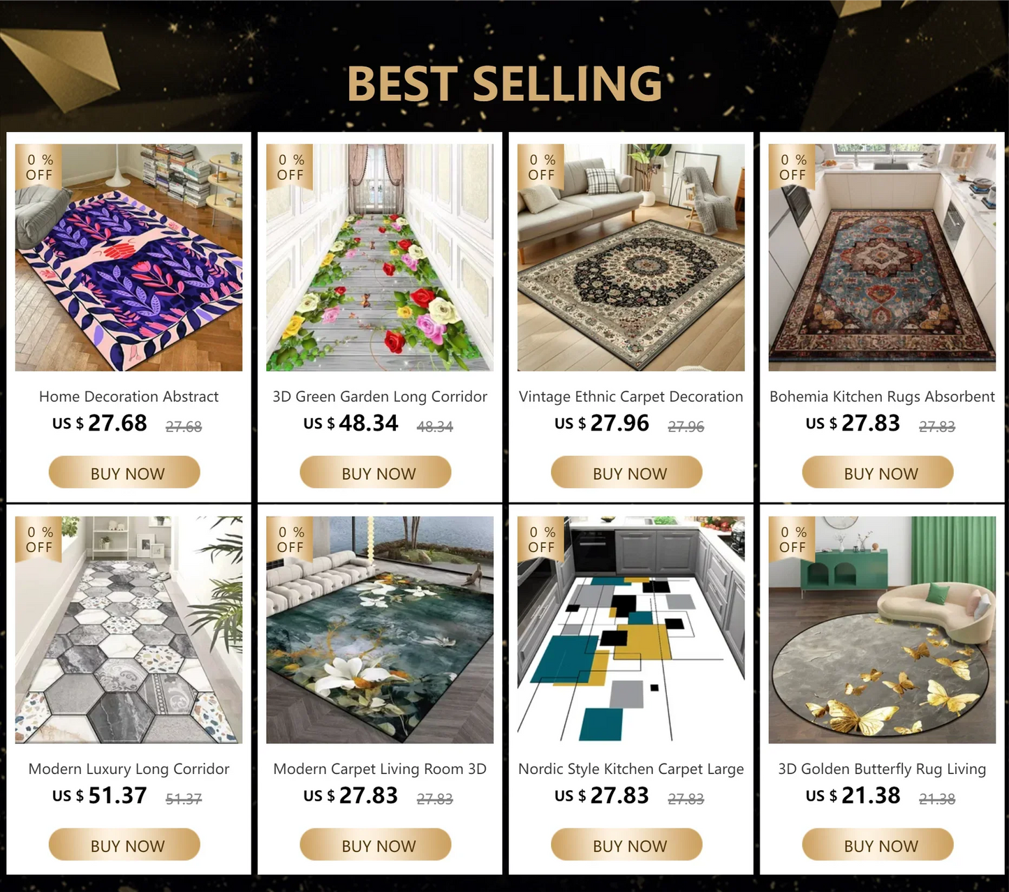 Nordic Modern Long Corridor Rug – Durable Washable Carpet Runner for Hallway, Stairway & Home