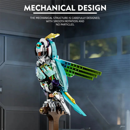 Mechanical Shark & Sea Life Building Blocks Set – Crocodile, Parrot, Mantis, Frog, Manta Ray Toy for Kids