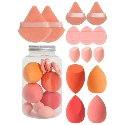 12/14PCS Makeup Sponge Set – Cosmetic Blender Beauty Eggs & Mini Finger Puffs for Foundation