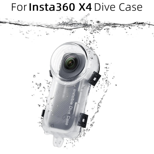 Dive Case for Insta360 X4 – Waterproof Housing, Invisible Diving Case, 50M Underwater Dive Shell Accessories