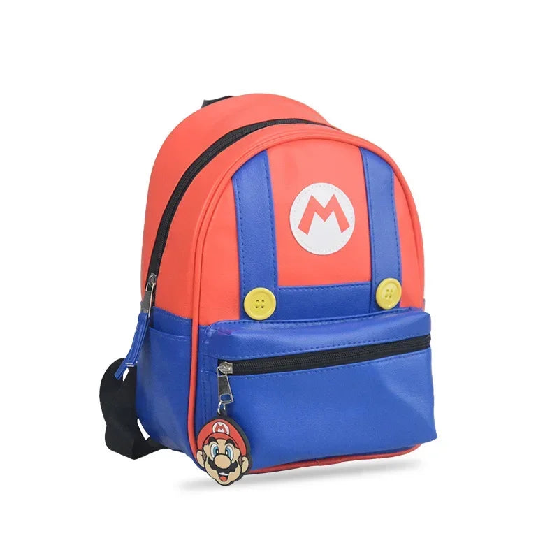 Super Mario Mini Backpack – Kids Cosplay Anime School Bag PU Leather Boys & Girls