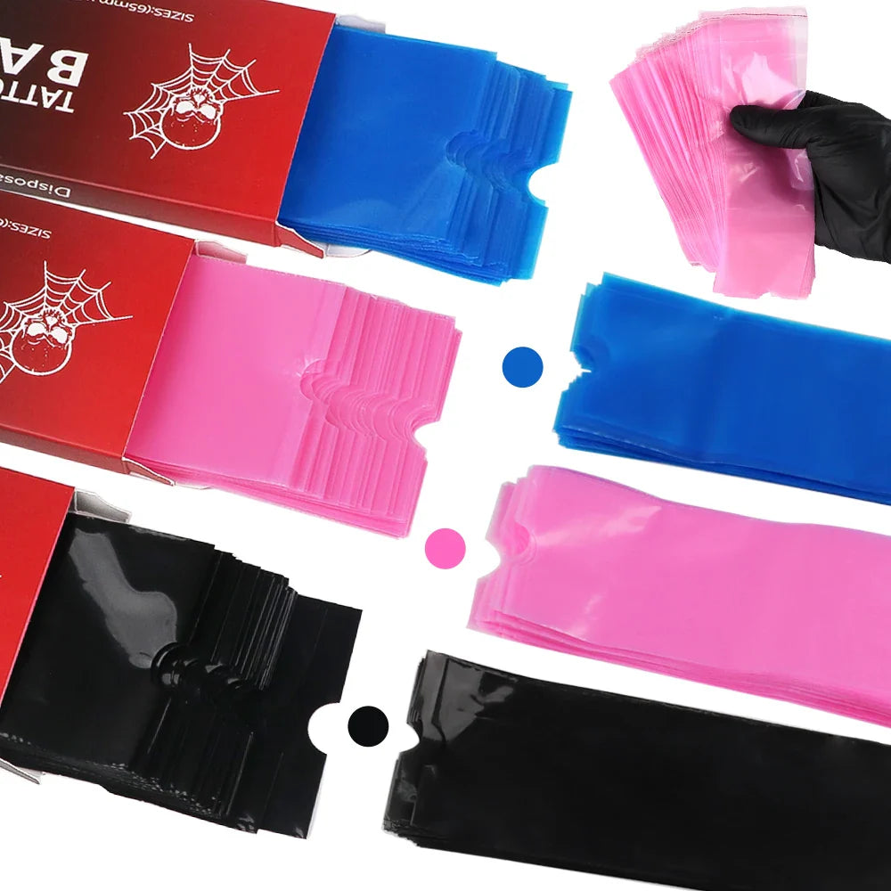 100 PCS Waterproof Tattoo Pen Barrier Film - Protective Tattoo Color Packaging & Anti-Fouling Film for Machines