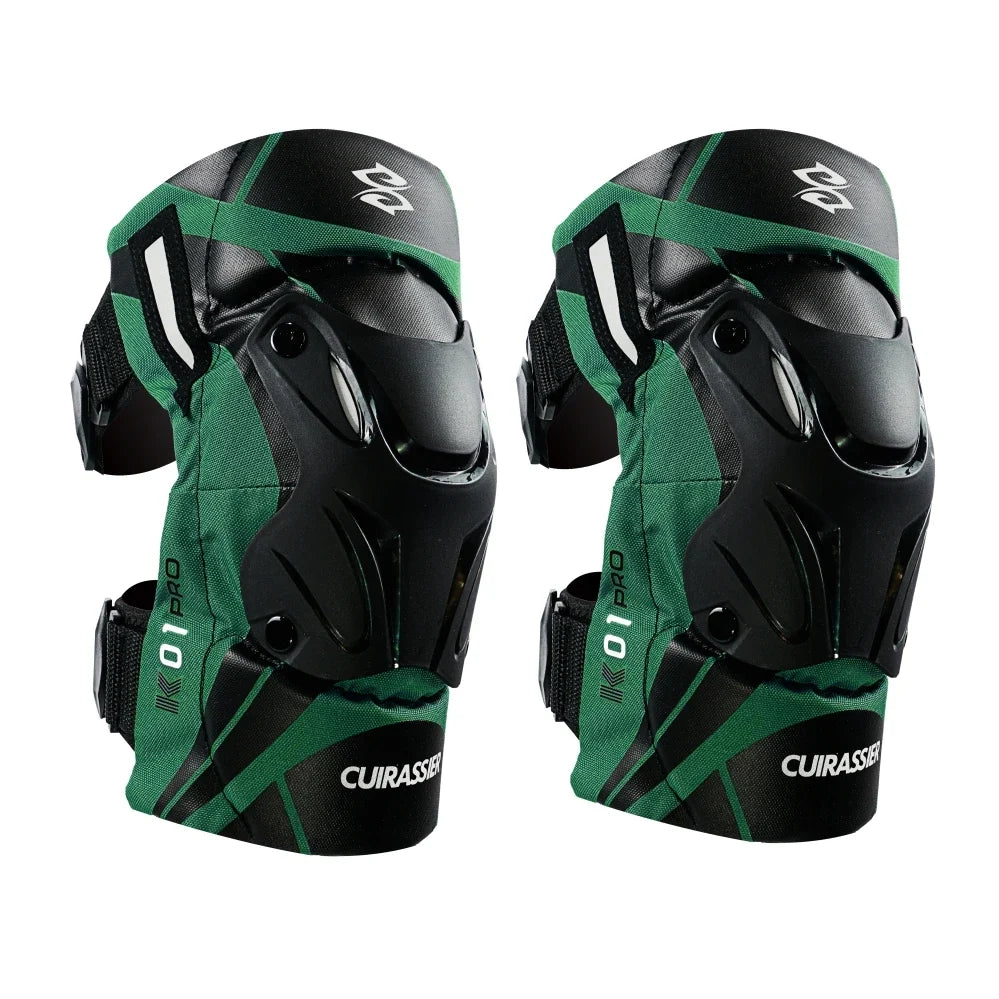 Cuirassier Motorcycle Knee Pads - Reflective Motocross MX Protective Guards Racing Leg Protection Gear