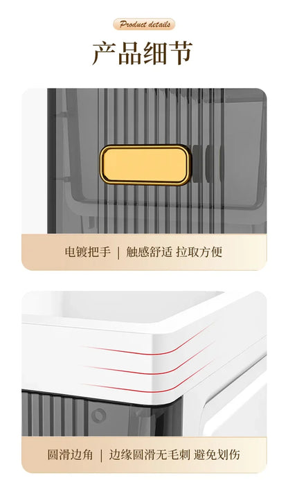 Transparent Bathroom Storage Cabinet – Luxury Visible Light Floor-Mounted Dustproof Narrow Organizer