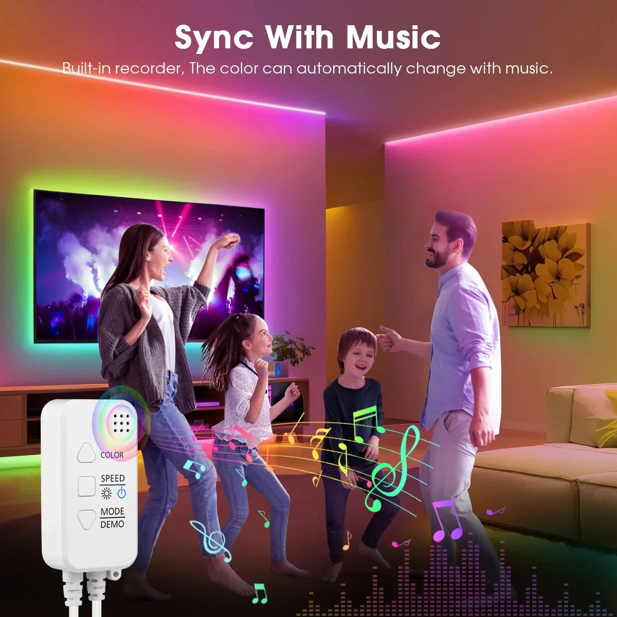Smart TUYA WS2811 RGB Dreamcolor COB LED Strip – Music & Voice Control, Alexa & Google Home Compatible