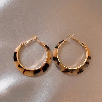 Leopard Print Hoop Earrings for Women – 2024 Trendy Gothic Exaggerated Jewelry