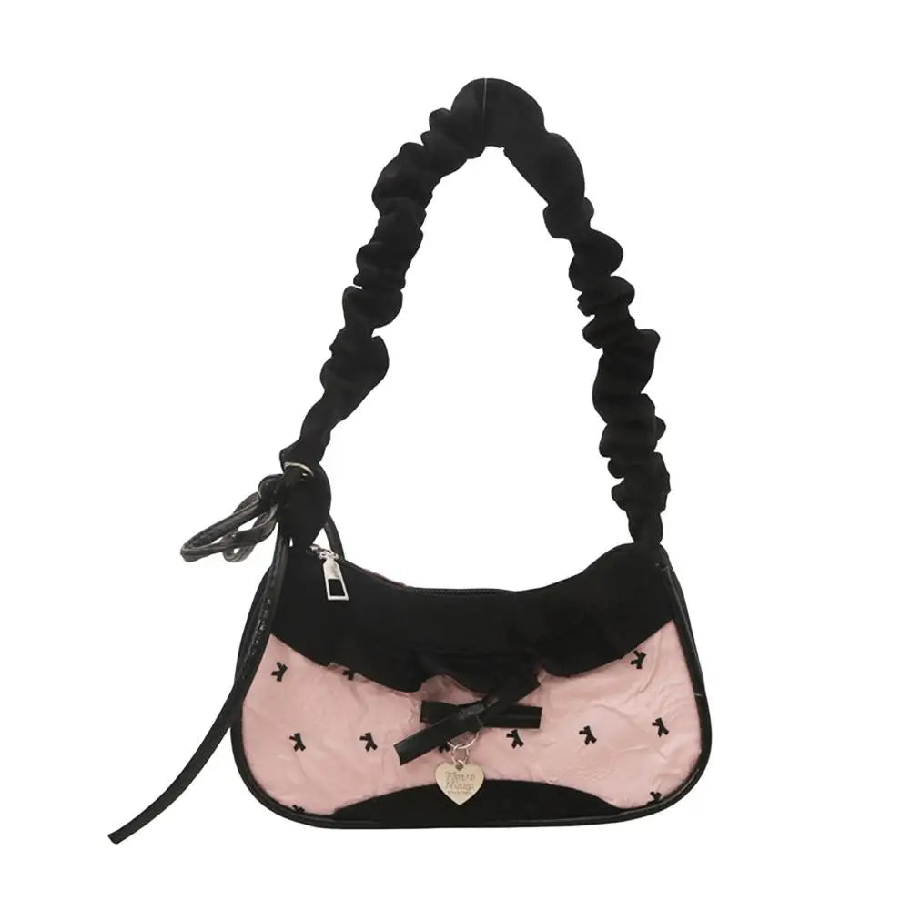 Grid Mini Handbag - Adjustable Strap Handheld Crossbody Commuter Underarm Shoulder Bag