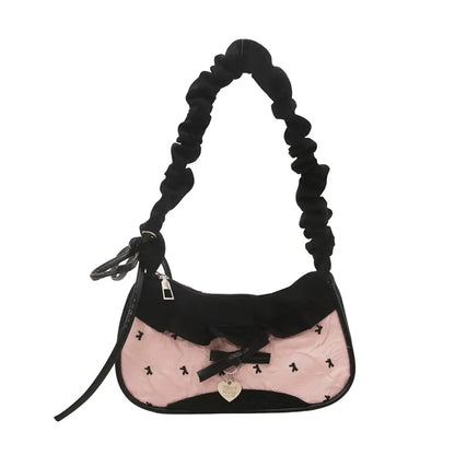 Grid Mini Handbag - Adjustable Strap Handheld Crossbody Commuter Underarm Shoulder Bag