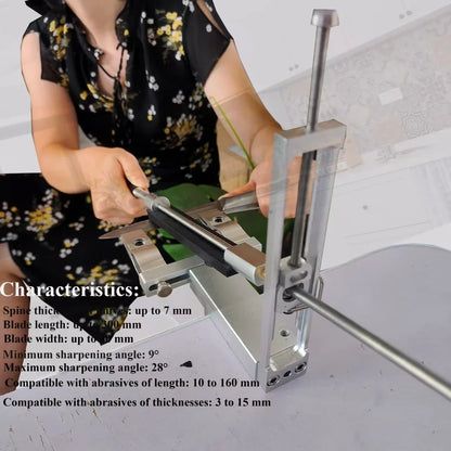 S09 Professional Fixed Angle Knife Sharpener – Apex Knife Sharpening System with Diamond Stones Set for Kitchen Tools