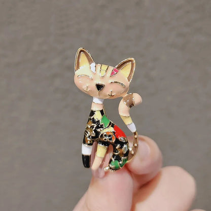 Women's Fashion Cat Brooch Pin - Cute Animal Jewelry Accessory for Clothing, Bags & Stylish Decor