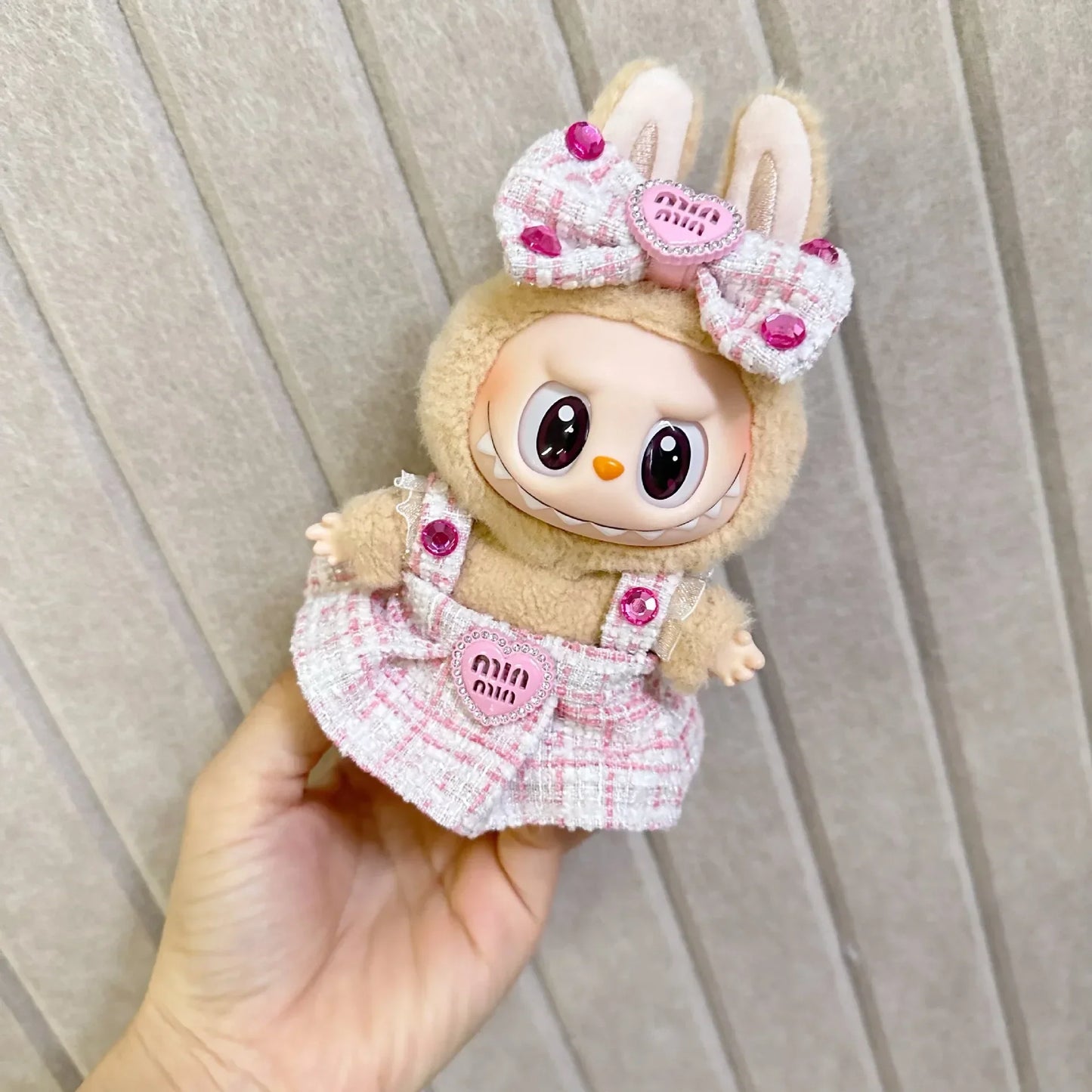17cm Mini Plush Doll Clothes — Kpop EXO Labubu Idol Outfit Accessories Gift