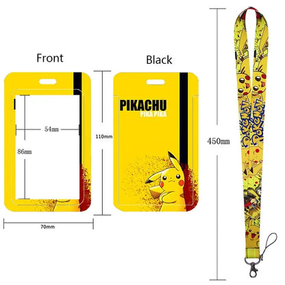 Pikachu Neck Strap Lanyard for Keys – ID Badge Holder, Keychain, Key Rings, Fashion Accessory Gift