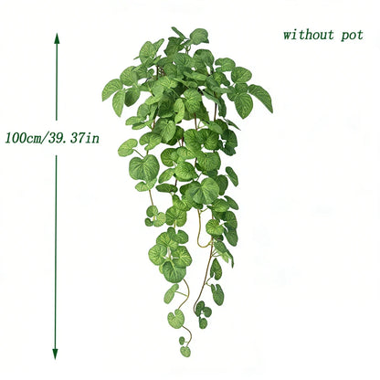 Artificial Begonia Vine - Silk Hanging Magnolia Leaf Garland for Home, Garden & Wall Decor