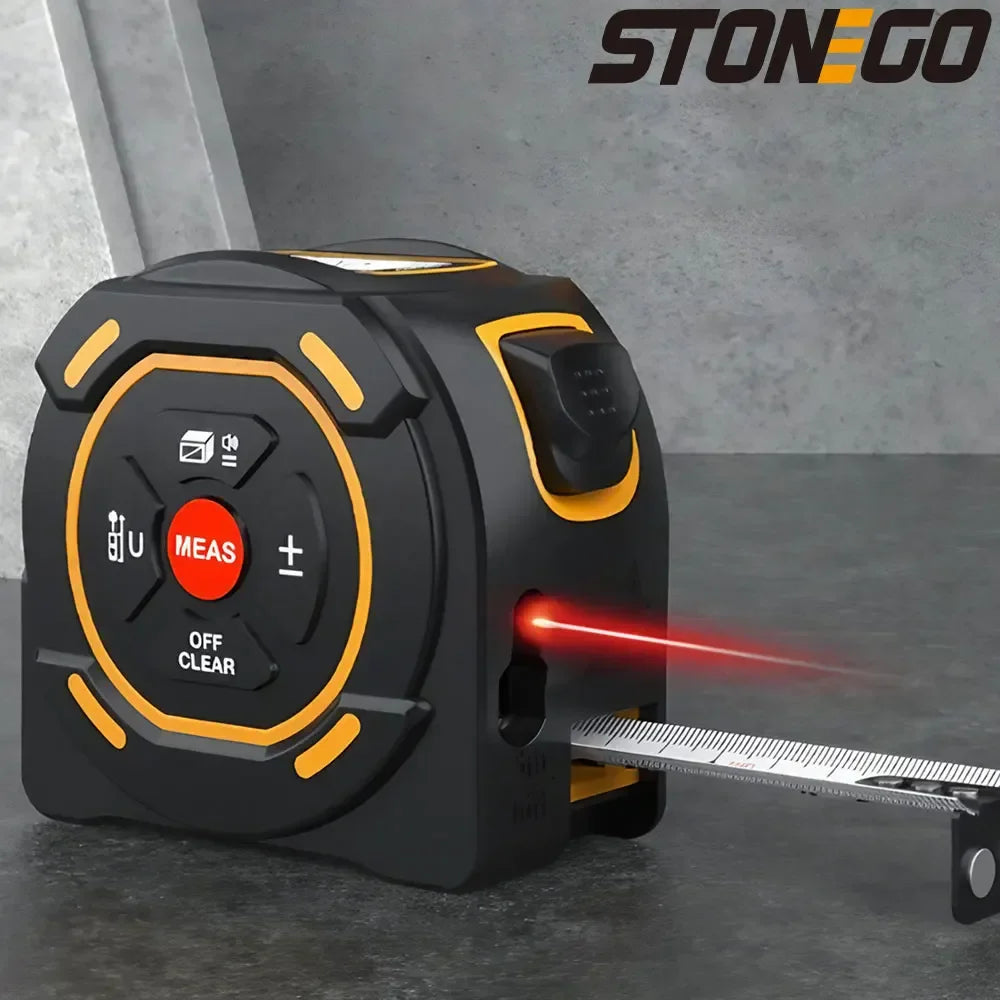 3-in-1 Laser Distance Measure 40/60M — Infrared Smart Ruler High-Precision Measuring Tool