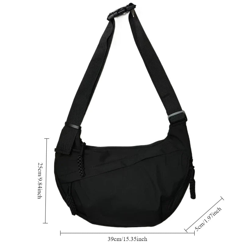 Large Capacity Nylon Crossbody Bag – Casual, Versatile Shoulder Bag for Commuting & Sports, Lightweight Hobo